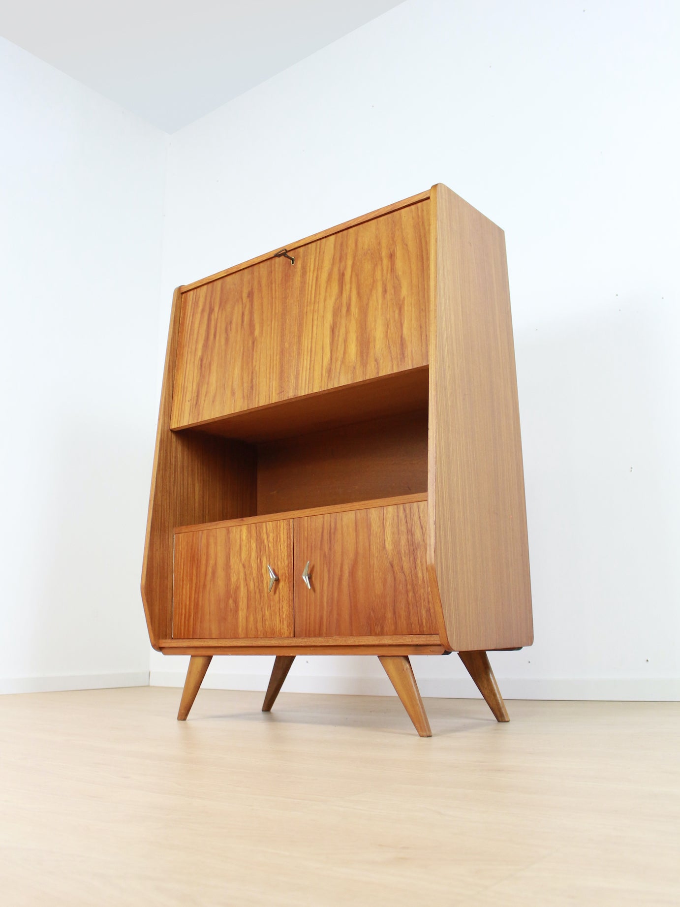 vintage teak secretaire