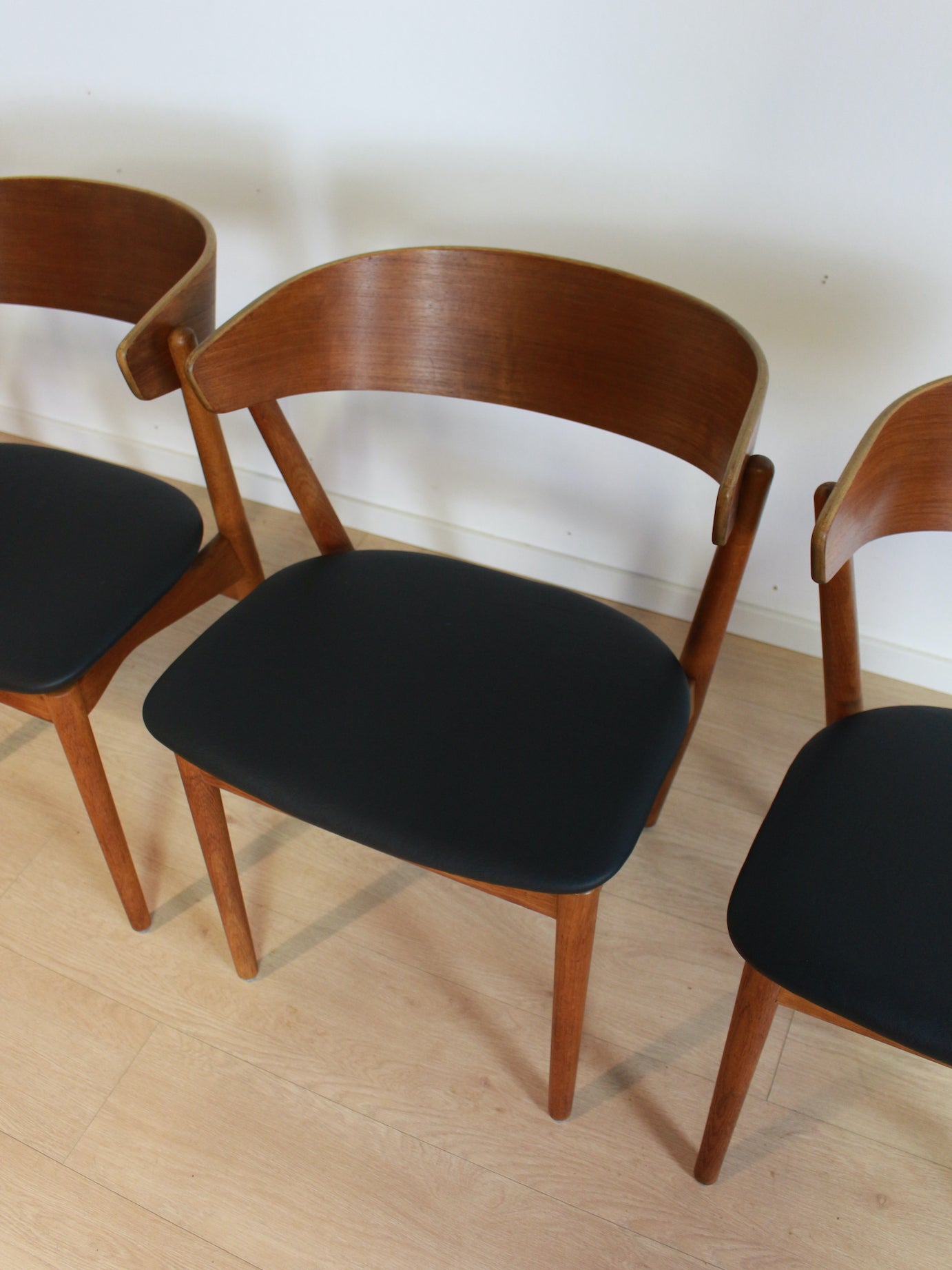 4x Sibast Denmark vintage eetkamerstoelen