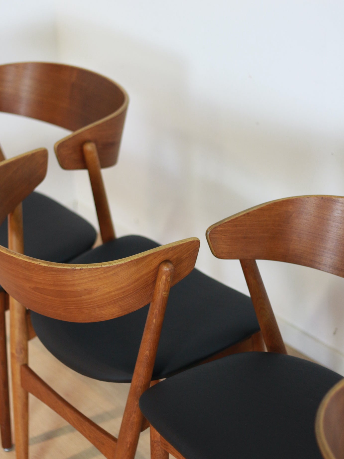 4x Sibast Denmark vintage eetkamerstoelen