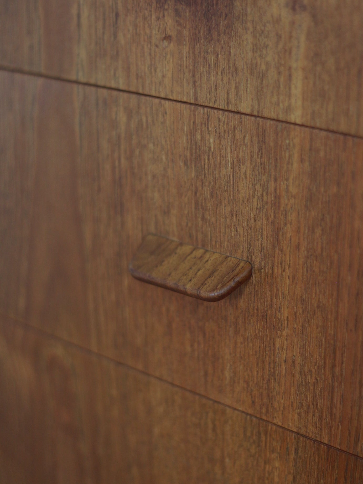 vintage teak dubbele ladekast dressoir