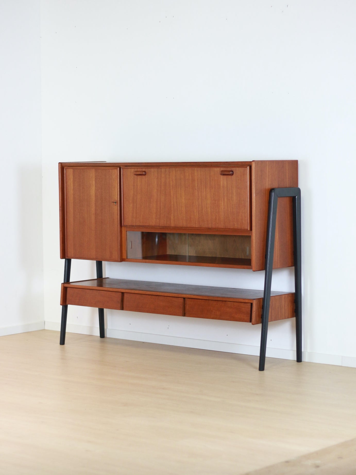Vintage teak highboard