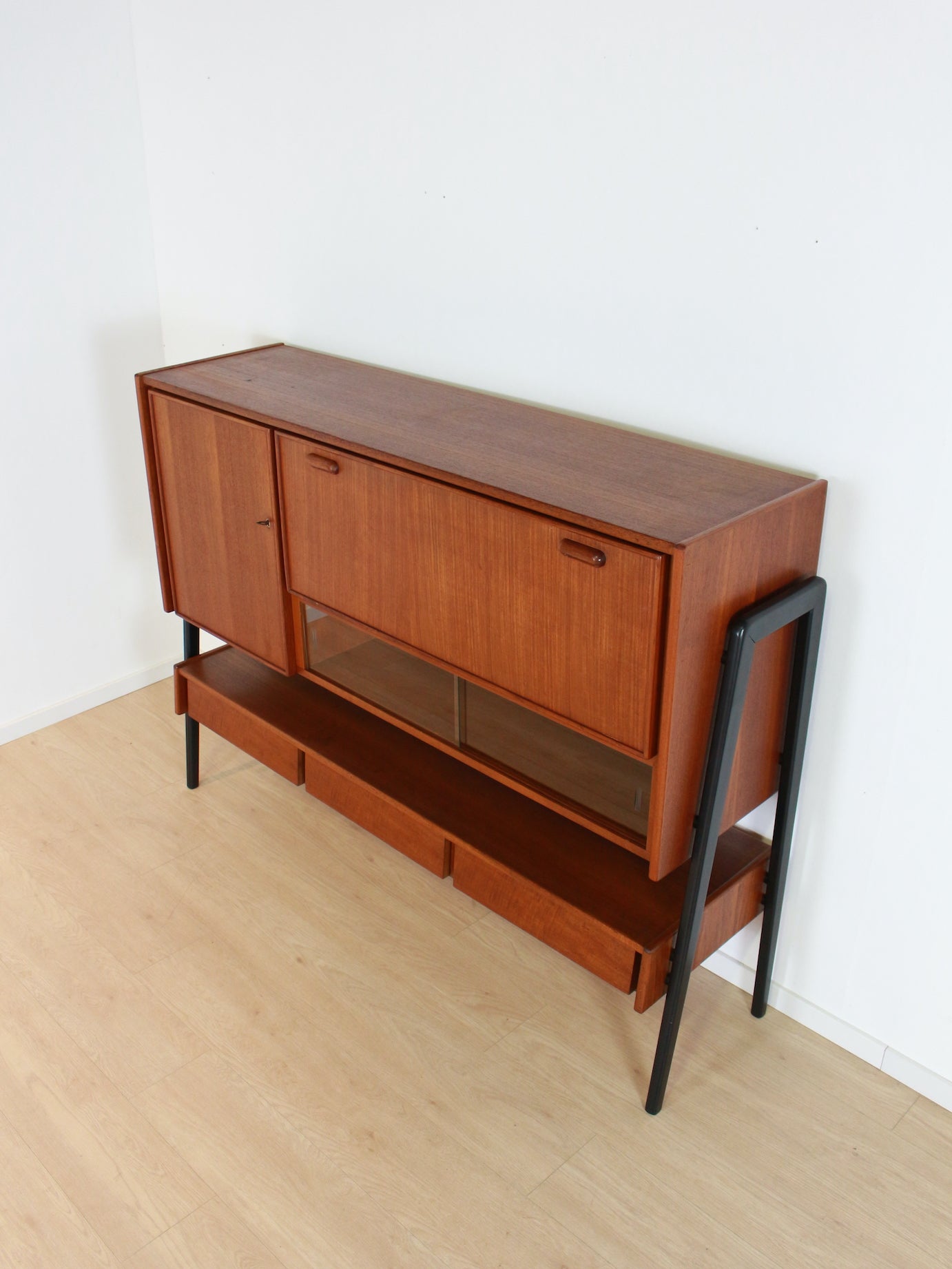Vintage teak highboard
