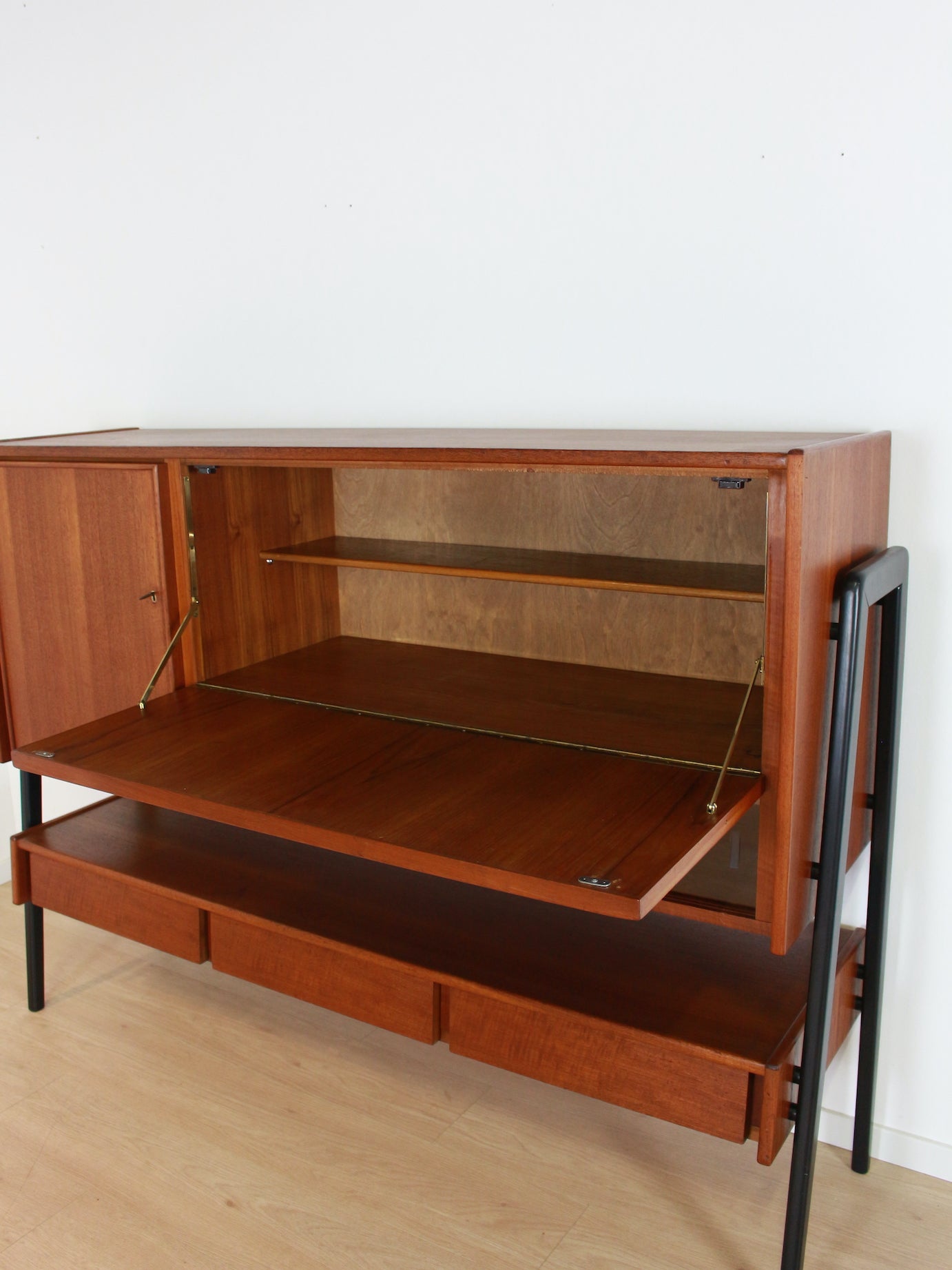 Vintage teak highboard