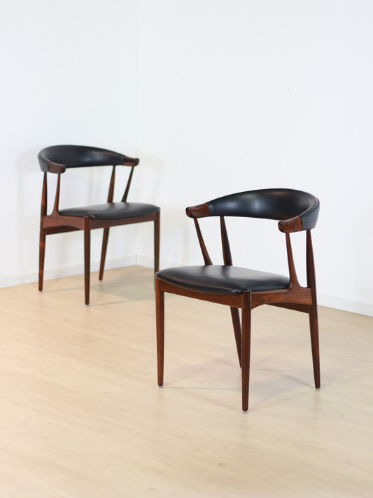 set 'BA113' palissander stoelen Johannes Andersen