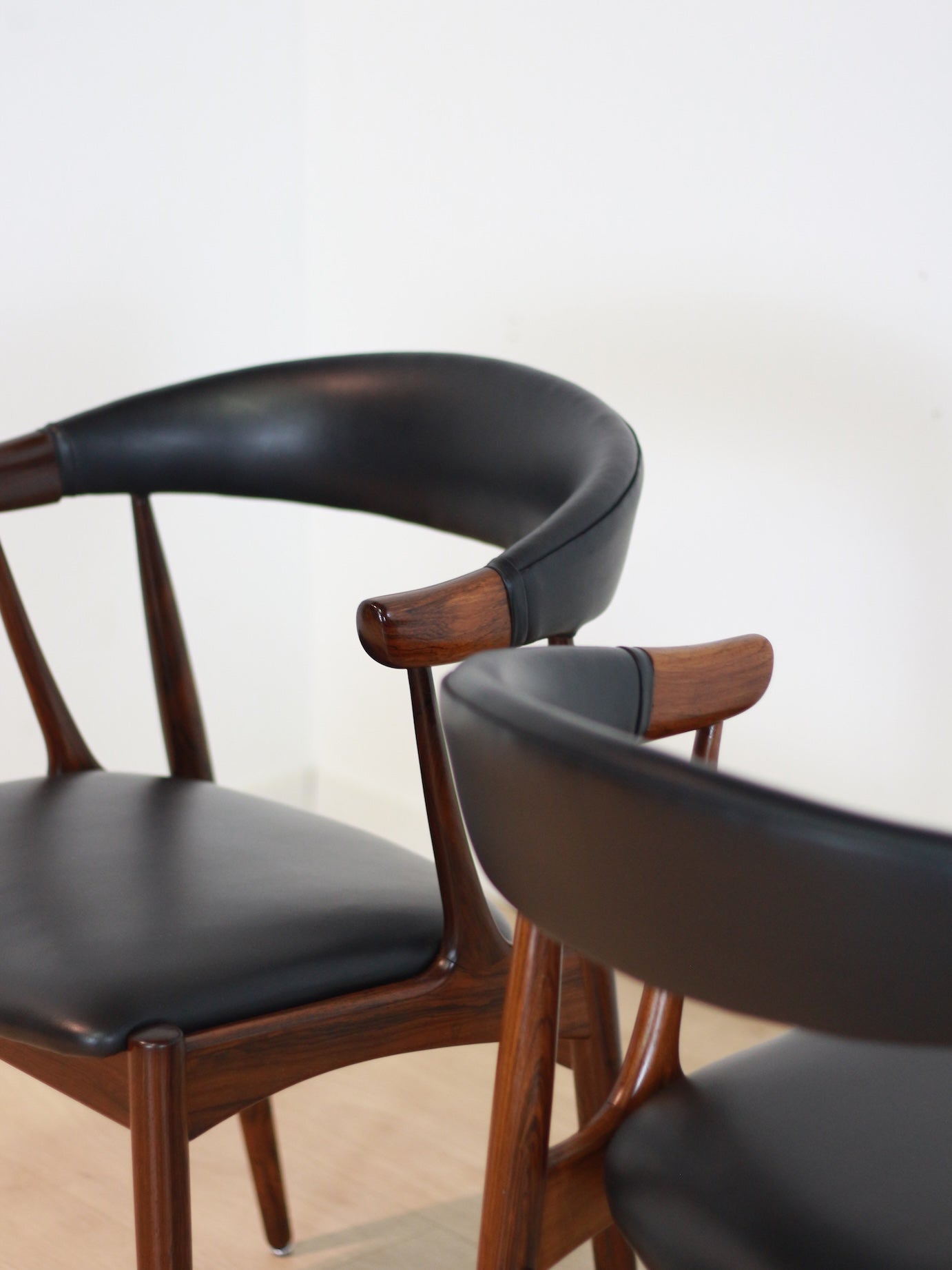 set 'BA113' palissander stoelen Johannes Andersen
